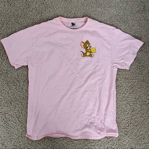 Tom and Jerry Pink T Shirt